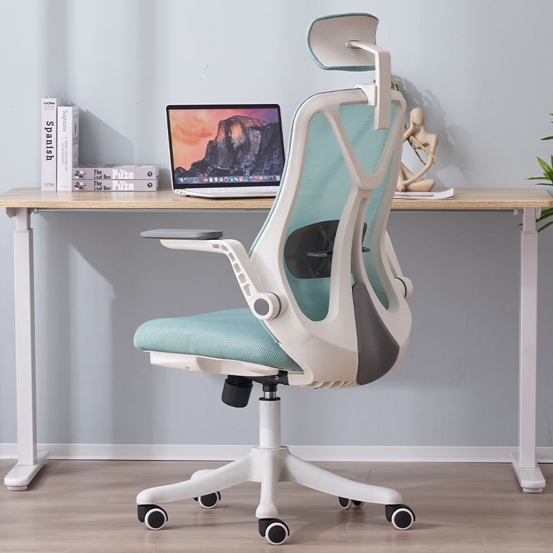 High Quality Adjustable Height Ergonomic Office Chair High Back Fabric Office Chair With Nylon Base Swivel Chair
